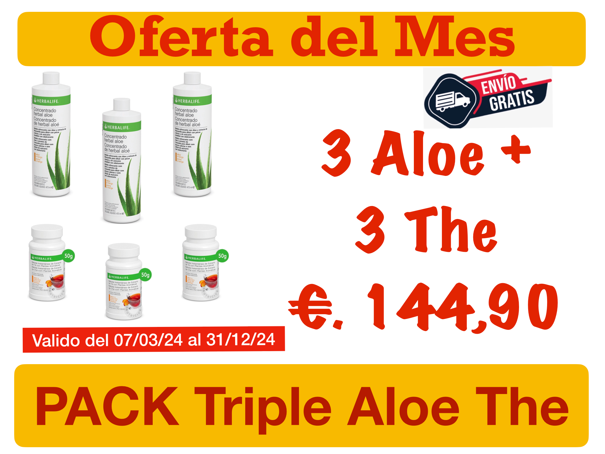 PACK TRIPLE 3 Aloe + 3 The